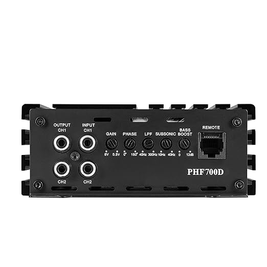 PLINIUS PHF700D car Audio Amplifier Monoblock Class D MOSFER 700 watts RMS Remote Subwoofer Level Control