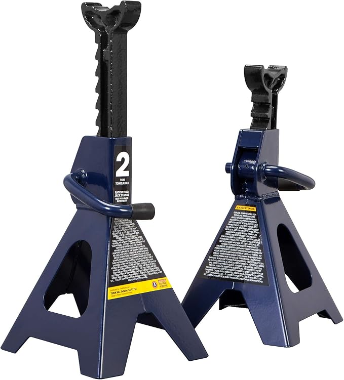TCE AT82001U Torin Hydraulic Trolley Service/Floor Jack Combo with 2 Jack Stands, 2 Ton (4,000 lb) Capacity, Blue
