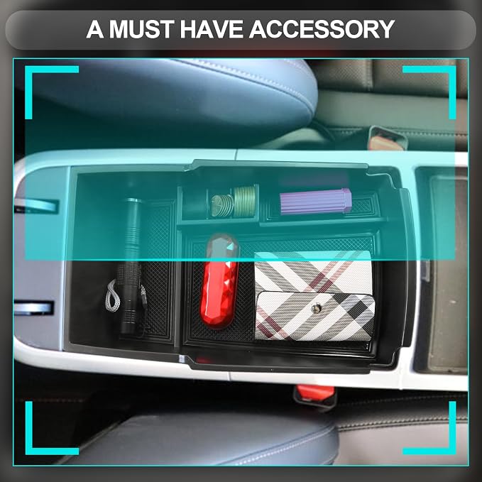 CDEFG Center Console Accessory Organizer for 2018 2019 2020 2021 Stinger, ABS Material Armrest Box Insert Tray Glove Secondary Storage Box