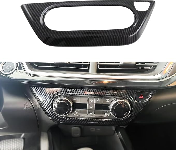 Air Condition Control Switch Panel Cover Anti Scratch Protection Trim Decorative Interior Accessories Kit ABS Material Imitation Carbon Fiber Pattern for Chevrolet Trax 2023 2024 2025