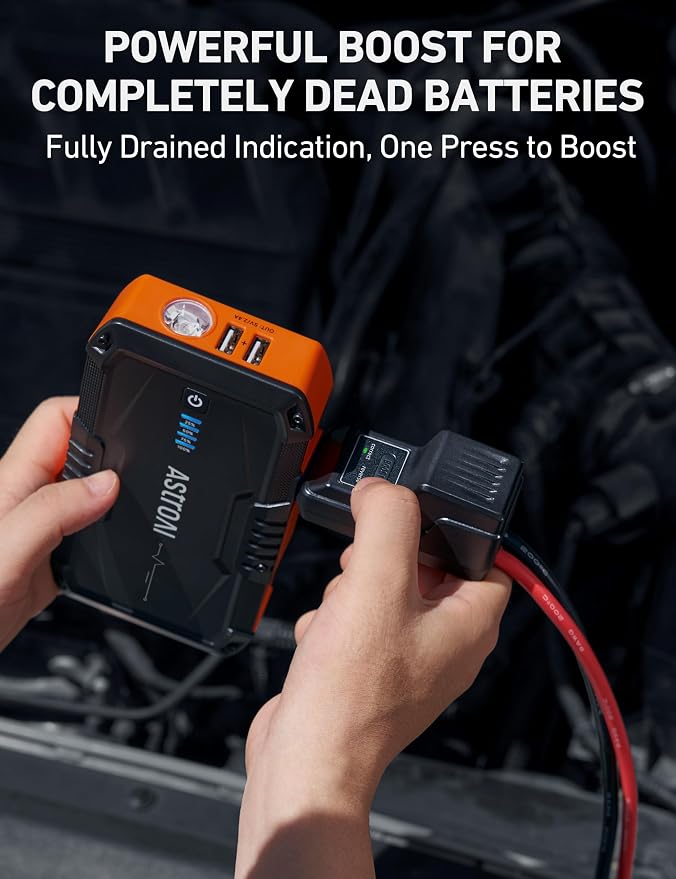 AstroAI S8 Car Battery Jump Starter with Car Battery Tester