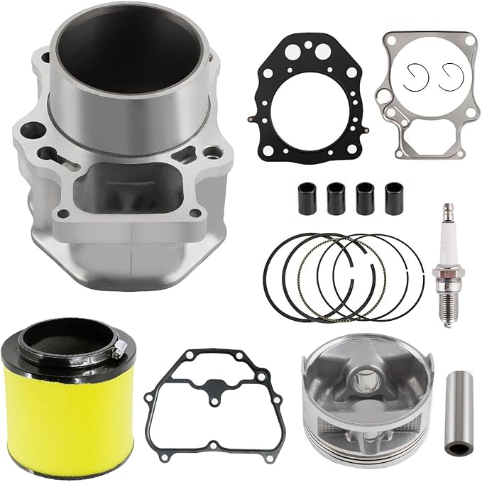 86.5MM Top End Rebuild Kit Compatible with Honda TRX420 TRX420EX Rancher420 engine 2007-2023 12100-HP7-A00 12191-HP5-601 12251-HP7-A01