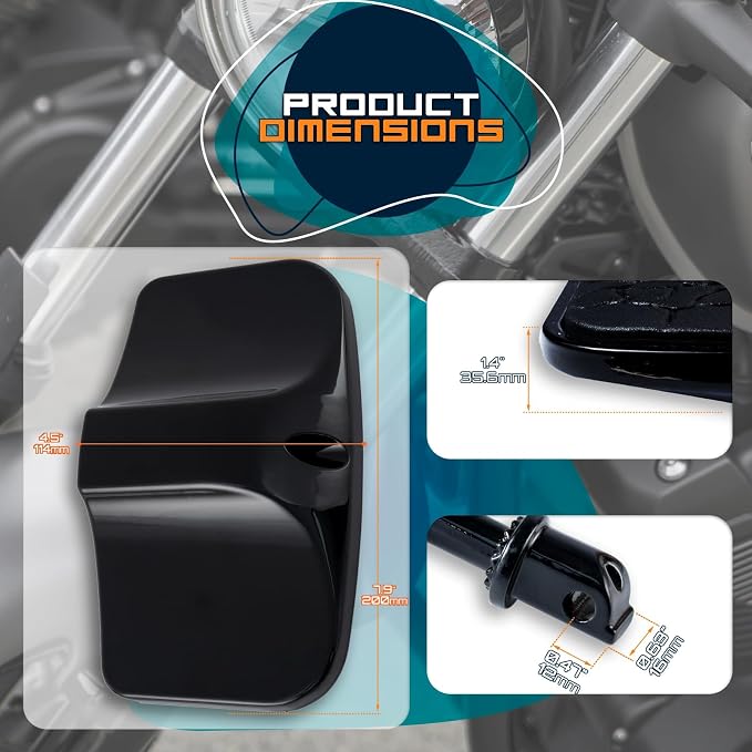 Front Rear Rider Passenger Floorboard FootPeg for Victory Cross Country Hammer Vegas 8-Ball Kingpin Indian Chief Dark Horse Chieftain Springfield etc (Eagle, Gloss Black)
