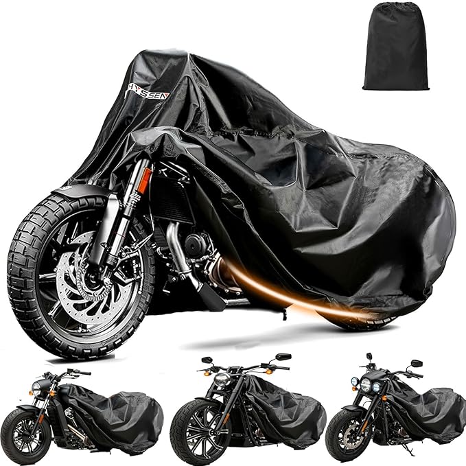 Heavy Duty Motorcycle Cover for - Enhanced Waterproof Motorcycle Covers Outdoor Storage Applicable to mainstream medium-sized motorcycles car on the market(XXL)