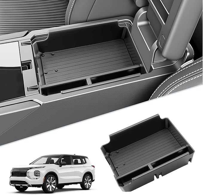 SKTU for 2025 2026 Mitsubishi Outlander Center Console Organizer for 2025 2026 Mitsubishi Outlander Console Tray Mitsubishi Outlander 2025 2026 Accessories ABS Durable Insert Console Organizer