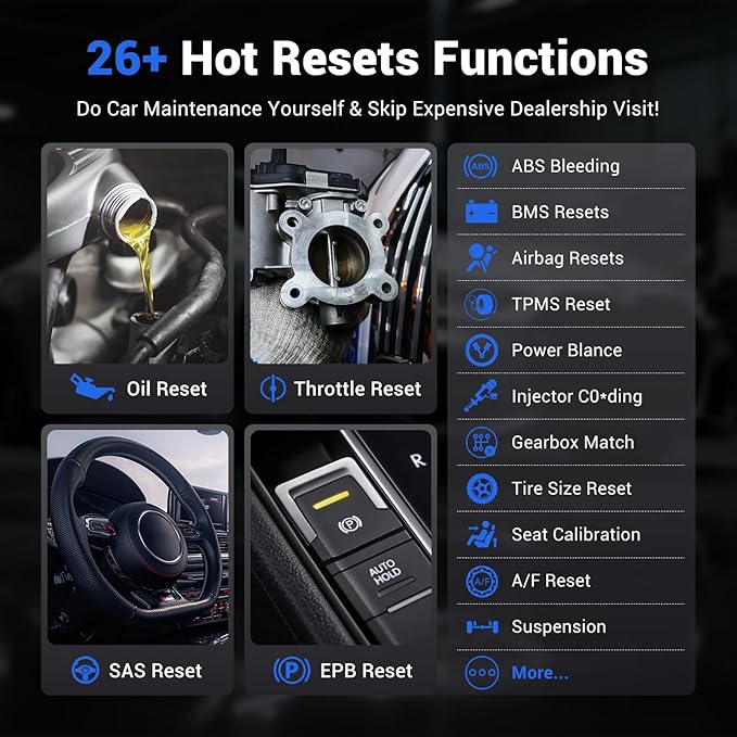 OBD2 Scanner Diagnostic Tool VDIAGTOOL D200, Wireless Bidirectional Scan Tool-Lifetime Free Updates, 26 Resets (Unlockable 49+), Full System Car Code Reader OBD2 Scanner Bluetooth for iOS & Android