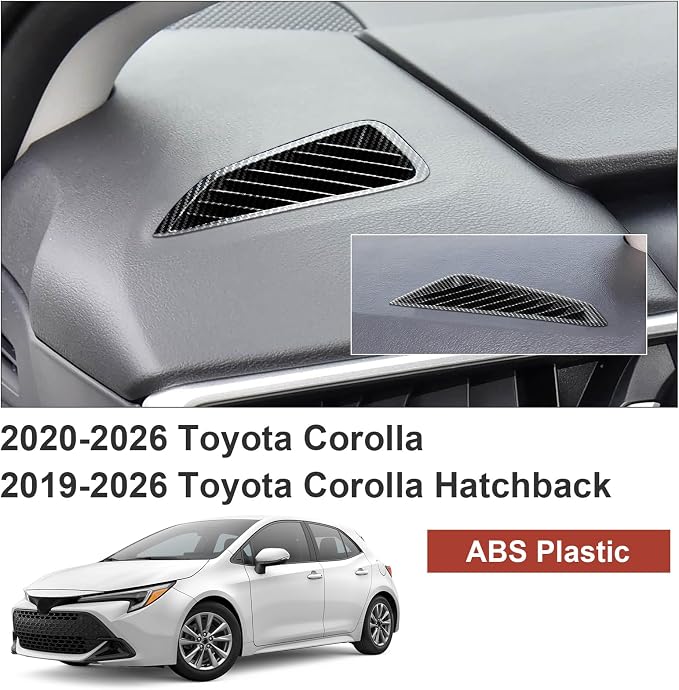 Carbon Fiber Front AC Air Vent Cover Compatible with Toyota Corolla 2020–2026 & Corolla Hatchback 2019–2026