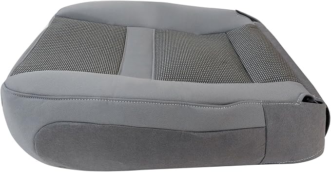 Priprilod Gray Cloth Front Passenger Side Bottom Replacement Seat Cover Compatible with Dodge Ram 2500 3500 4500 5500 2006 2007 2008 2009 2010
