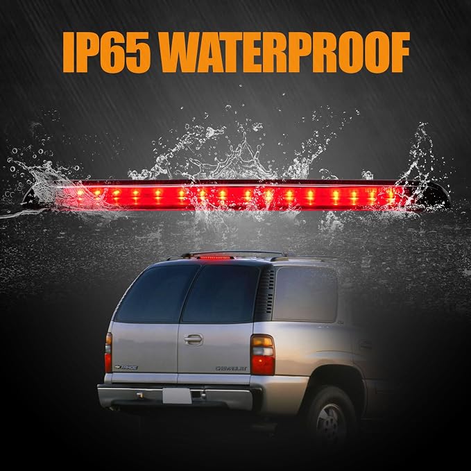 Third 3rd Brake Light LED for 1992-1999 Chevy C/K Suburban Blazer Tahoe/GMC Yukon Jimmy/Hummer H2/ Bravada High Mount Rear Brake Lights Center Cab Stop Light (Smoke)