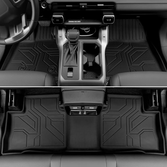 Floor Mats for Toyota RAV4 Hybrid 2026, All Weather Floor Mats Trunk Cargo Liner with Backrest Protectors Accessories, Full Coverage Set (Not for PHEV or Subwoofer Models)