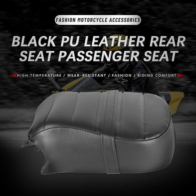 Motorcycle Passenger Pillion Seat fits for Harley Davidson 2016-2022 Sportster Iron 883 XL883N Models(Black-Passenger)