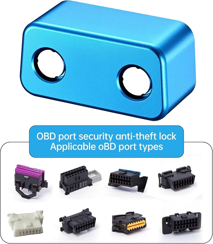 OBD2 Port Anti-Theft Lockout Tool, OBD Port Protector for Cars/SUV/Trucks、obd2 Lock Anti Theft Protector (Blue)