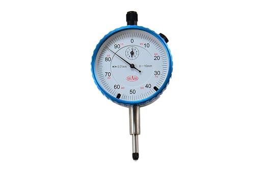 Shars High Precision Dial Indicator White, 0-10mm x .01mm 303-3110 P]