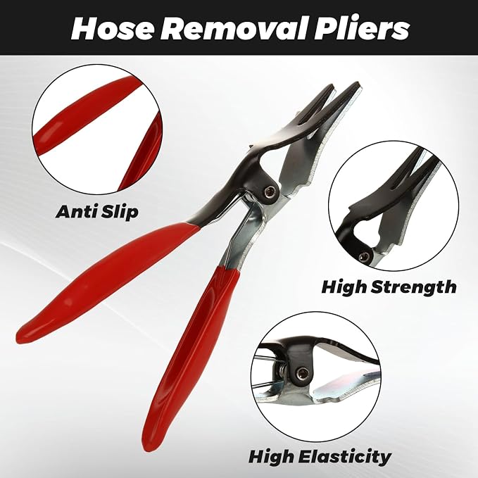 7PCS Professional Electrical Disconnect Pliers Kit, 420 Stainless Steel Automotive Connector Removal Tool Set with Angled & Right Angle Pliers, Pry Bar, Puller & Clip Remover for Car Repair