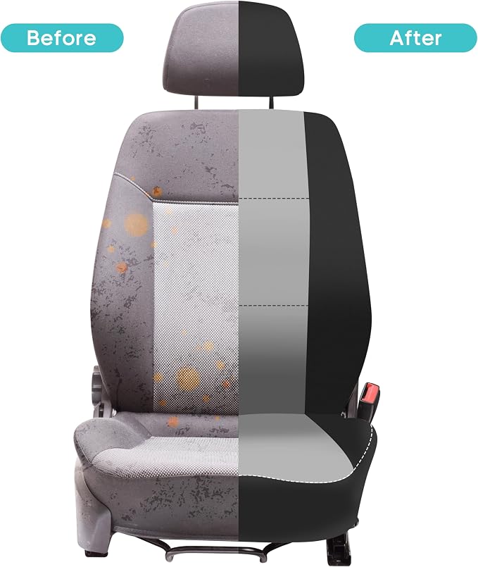 FH Group Waterproof Neoprene Car Seat Covers Full Set – Universal Fit Front & Split Bench Rear Seat Covers, Airbag Compatible Automotive Seat Protectors for Cars, SUVs & Vans, Gray