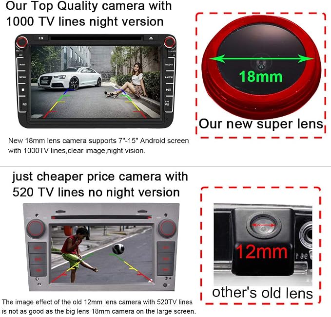 1280 x 720 Pixels 1000 TV Lines 18 mm Lens Car Rear View License Plate Light Camera for Mecerdes Benz ML320 ML300 ML350 GL350 GL450 R300 R350