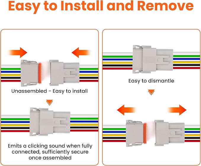 Deutsch 12 Pin Connector Kit - Waterproof Electrical Connectors 18 AWG, IP67 Automotive Wire Connectors (Male & Female) for Car, Truck, Boat