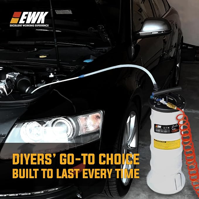 EWK 6.5L Pneumatic/Manual Oil Extractor, Oil Change Pump for Automotive Fluids Vacuum Evacuation, Fluid Extractor Pump Tool for DIY Mechanics