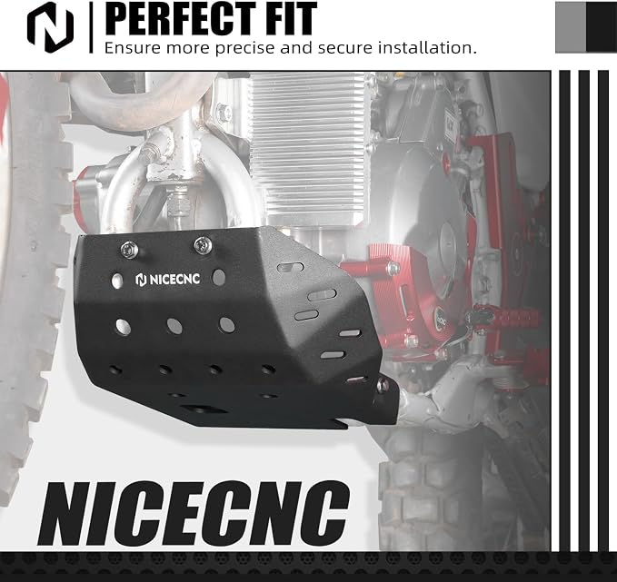 NICECNC Black Skid Plate Bash Crash Plate Engine Bottom Protector Guard Cover Compatible with Honda XR650L 1993 1994 1995 1996 1997 1998 1999 2000 2001-2024,Aluminum Alloy Anodization
