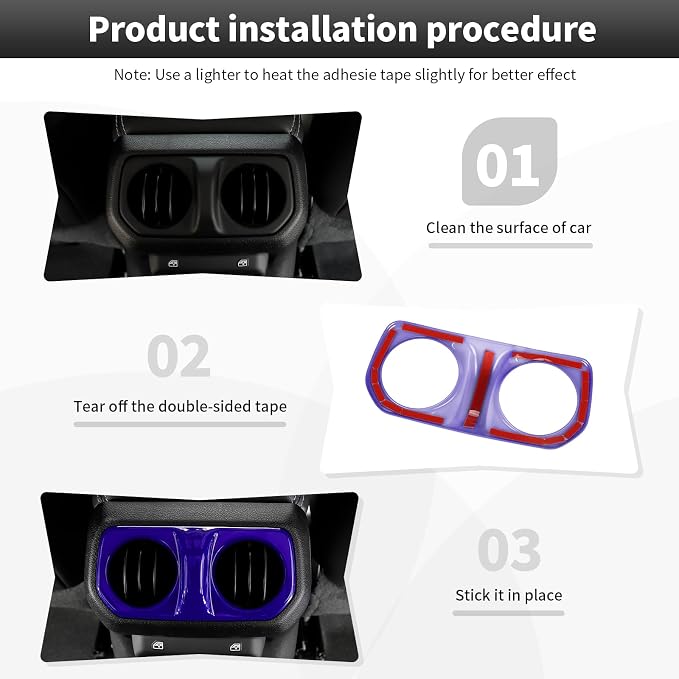 CheroCar Purple 20PCS Interior Trim Kit for Jeep Wrangler JL JLU & JT Gladiator 2018-2023,Dashboard,Steering Button Frame,AC Switch,Roof Speaker,Reading Light,Headlight Switch,Rear Air Vent Trim