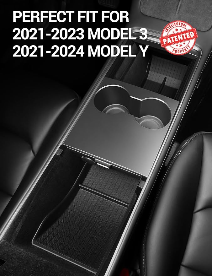 BASENOR Tesla Model Y Armrest Console Organizer and Lower Center Console Organizer