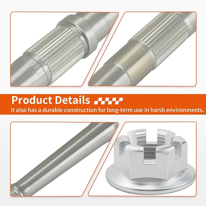Rear Wheel Axle & Nut For Yamaha Blaster 200 YFS200 1988-2002 2XJ-25381-00-00