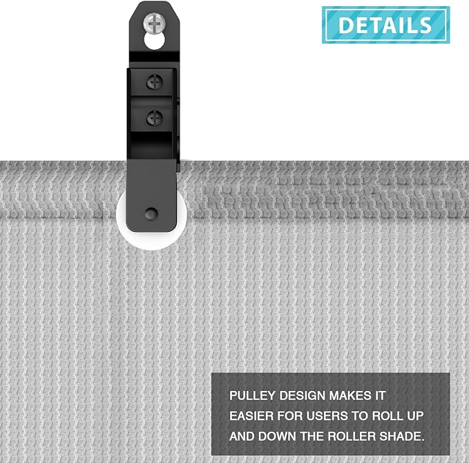 Coarbor Outdoor Roll up Shades Blinds for Porch Patio Shade E x terior Roller Window Shade Privacy Shade Screen for Deck Pergola Gazebo 5'W x 14'L Light Grey