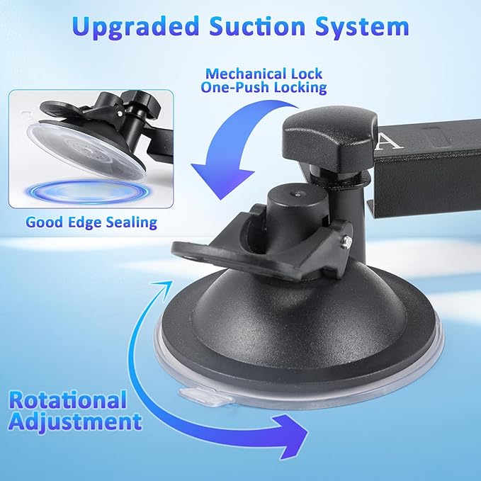 Starlink Mini Car Suction Cup Mount, Strong Adsorption for Car Windows & Sunroofs, Stable Mounting Kit Ensures Reliable Satellite Signal During Vehicle/Boat Travel, Perfect for Road Trips