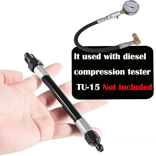 TU-15-24 Diesel Compression Test Adapter Tool M14-1.25 for Ford 6.0L Power Stroke, Navistar/International VT365 and More
