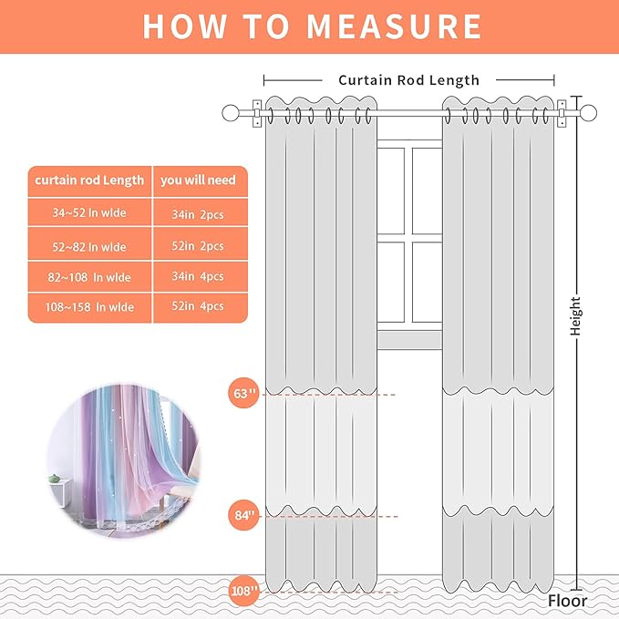 XiDi Girls Curtains for Bedroom Kids Room 2 Panels Colorful Rainbow Unicorn Wall Decor Blackout Pink Curtains Cute Mermaid Princess Room Grommet Drapes 62 Inches Wide 79 Inches Long Pink Purple