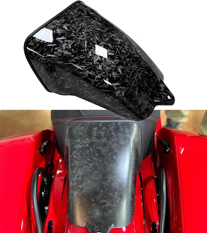 Passenger Seat Cover Rear Seat Cowl Compatible with Harley Touring Road Glide,CVO Road Glide,CVO Road Glide ST,Street Glide,CVO Street Glide,Street Glide Ultra 2023-2025 (Forged Carbon Fiber)