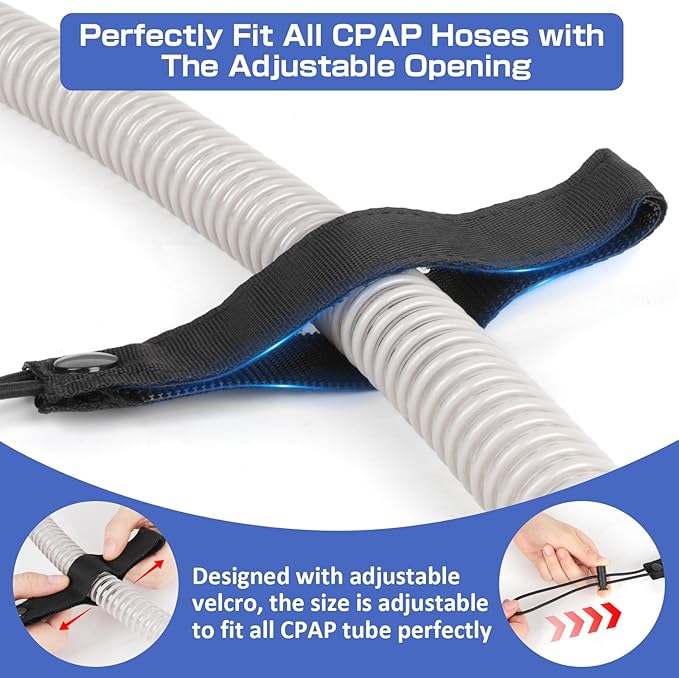 IKSTAR CPAP Hose Holder for Bed, Retractable Bedside CPAP Hose Tube Hanger, Lasts 10 Years, No Tangles, Blockage Prevention, Keep Your Air Hose Neatly Positioned for a Restful Night - Travel Ready!