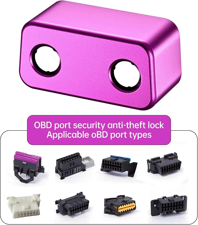 OBD2 Port Anti-Theft Lockout Tool, OBD Port Protector for Cars/SUV/Trucks、obd2 Lock Anti Theft Protector (Purple)
