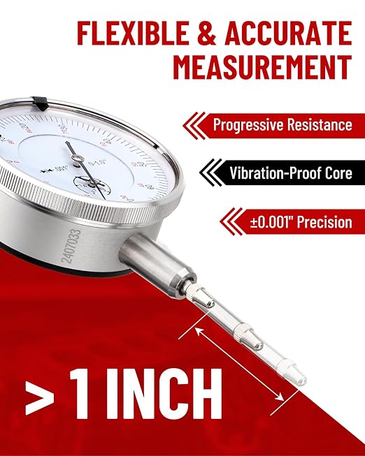 Cylinder Bore Gauge - Sleeve Height and Counter Bore Gauge | 0-1.00" Range | 0.001" Precision | Professional Engine Sleeve Height Indicator Universal for All Diesel