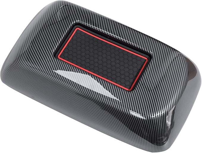 for Dodge Charger for Chrysler 300 Interior Accessories Center Console Organizer Armrest Box Cover Trim ABS Carbon Fiber