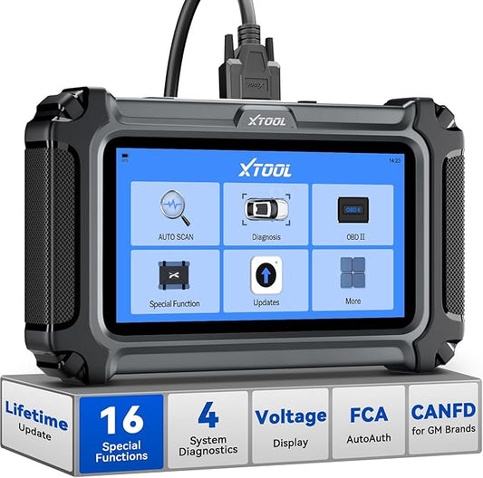 XTOOL D5S OBD2 Scanner with Touchscreen: Code Reader for Cars & Trucks with 16 Resets, Crank Sensor Relearn, Throttle Relearn, EPB, FCA, CAN FD for GM, Engine ABS SRS Transmission Car Diagnostic Tool