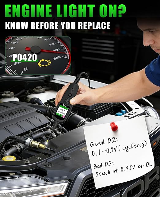 Circuit Tester Automotive, Power Circuit Probe Tester, Test Light Automotive with 40FT Cable, Car Fuse Tester, AC DC 12V 24V Car Diagnostic Tool, P100