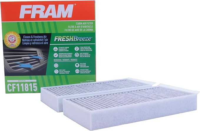 FRAM Fresh Breeze Cabin Air Filter with Arm & Hammer Baking Soda, CF11815 for Select BMW and Mini Vehicles