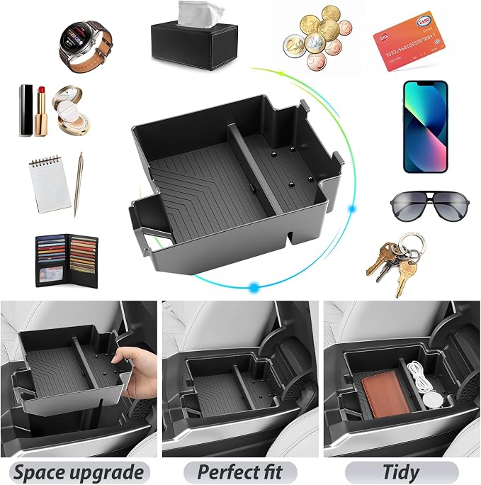 SKTU 2025 2026 RDX Center Console Organizer for 2025 2026 Acur a RDX (Base/Technology/A-Spec/Advance/A-Spec Advance) Console Tray Acur a RDX 2025 2026 Accessories ABS Durable Console Organizer