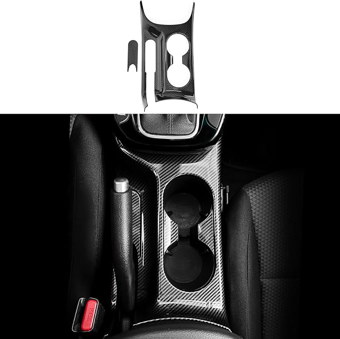YOUTOOCAR Water Cup Holder Trim Cover Compatible with Kia Soul 2020-2026 Accessories (Carbon Fiber Pattern)