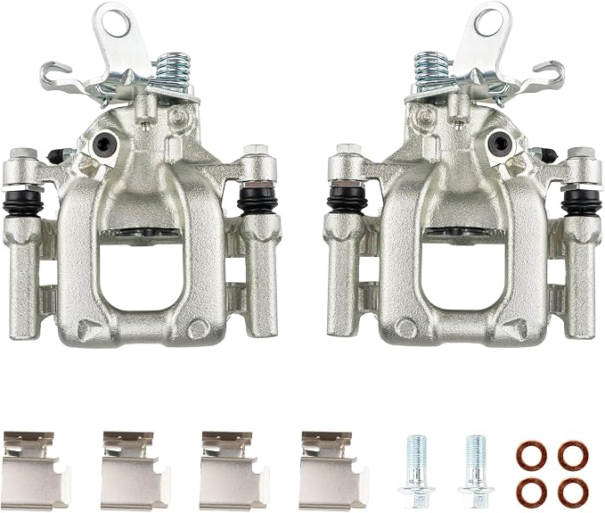 KAX Disc Brake Caliper Assembly Fit for Audi, Volkswagen - Jetta 2010-2014, Passat 2012-2015, Beetle 2012-2013, Golf 2010-2014, GTI 2012-2014, Eos 2011-2016, A3/A3 Quattro 2010-2013, Rear Side