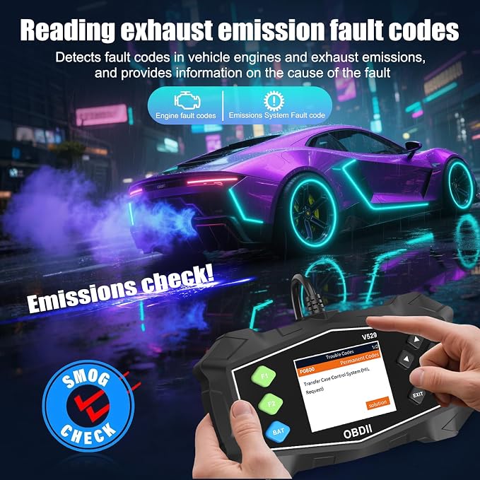 OBD2 Scanner Diagnostic Code Reader,Automotive OBD II Engine Light,Battery Tester,Mode 6, Mode 8 & I/M Readiness,OBDII Scan Tool for All OBDII Cars 1996+(OBDIIBlack)