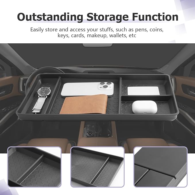 LUWU Low Center Console Organizer Compatible with 2022 2023 2024 2025 2026 Nissan Pathfinder SL/Platinum/Rock Creek Accessories 2025 Pathfinder Armrest Console Organizer Armrest Lower Storage Tray