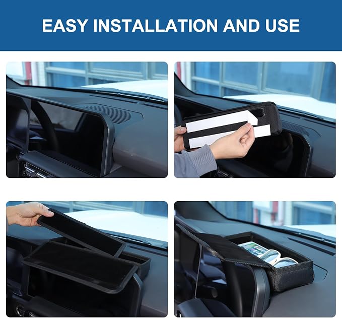 Navigation Screen Rear Storage Box Compatible with Toyota Land Cruiser 250 Prado J250 LC250 2024 2025 2026 Accessories Center Console Dash Storage Bag Organizer