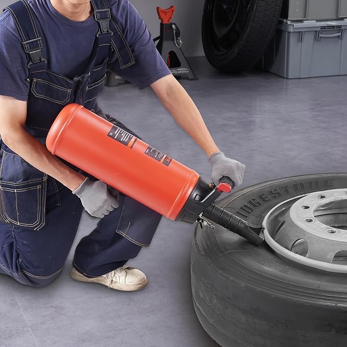 VEVOR Tire Seater, 2.4 Gal/9 L Air Tire Blaster, 150 PSI Handheld Portable Tire Inflator Tool, 87-116 PSI Operating Pressure for Tractor Truck ATV Car and Automobile Repair