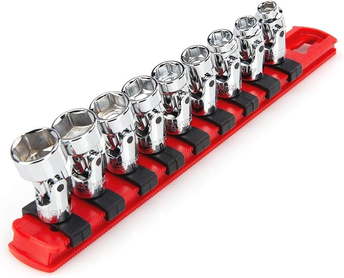 TEKTON 1/4 Inch Drive Universal Joint Socket Set, 9-Piece | SHD90110
