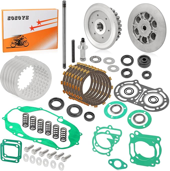 Banshee 350 Clutch Kit & Center Inner Hub & Outer Pressure Plate For Yamaha YFZ350 1987-2006 Heavy Duty Springs Kit & Complete Gasket Seal Clutch Push Rod