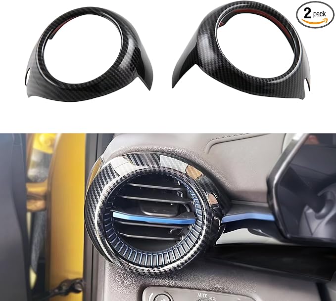 Auto Front Side Air Vent Cover Protection Trim for Trax 2023-2025 Interior Kit Accessories (Pack of 2) (Imitation Carbon Fiber Pattern)