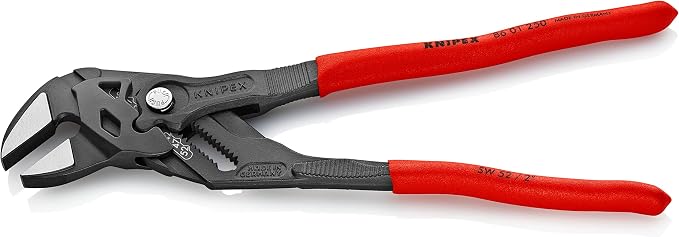 KNIPEX Tools - Pliers Wrench, Black Finish (8601250), 10-Inch & 86 09 250 V01 Tools - Jaw Protectors for New 10" Pliers Wrench 86 XX 250 (8609250V01)
