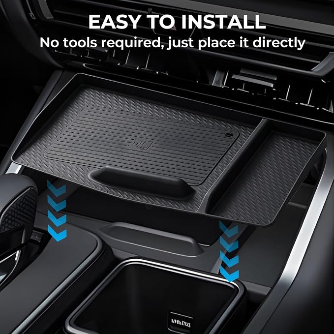 Wireless Charging Protective Mat for Lexus TX TX350/TX500h/TX550h+ 2026 2025 2024, Interior Accessories Center Console Wireless Charger Cover Pad for 2024-2026 TX 350/550h/550h+, Black